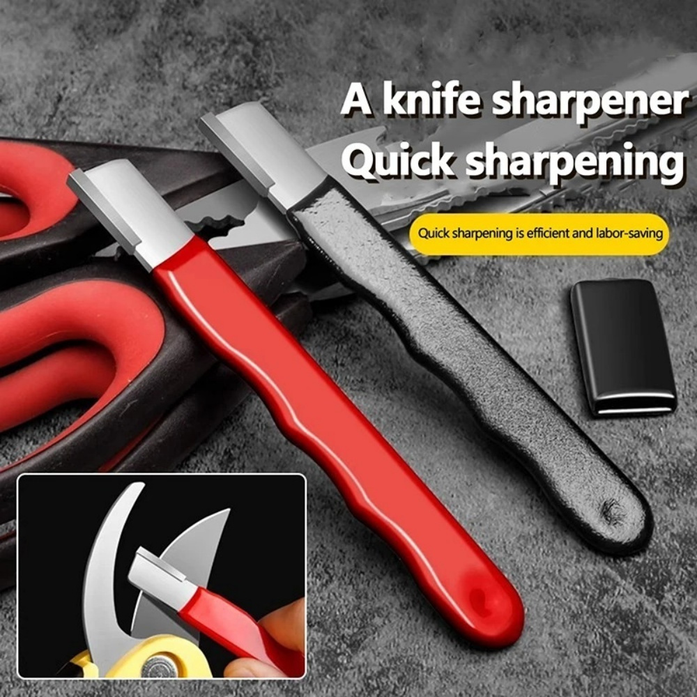 Gardening Tools Vegetables - เครื่องลับมีดโลหะแบบมืออาชีพ เครื่องลับกรรไกรแบบมือถือ หินลับสำหรับใบมีดทุกชนิด มีดครัว กรรไกร และกรรไกรตัดกิ่ง