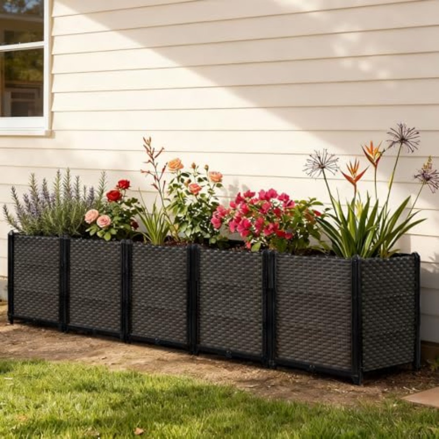 กล่องปลูกต้นไม้แบบยกสูงพร้อมระ - Self-Watering Planter บทวิจารณ์และราคา