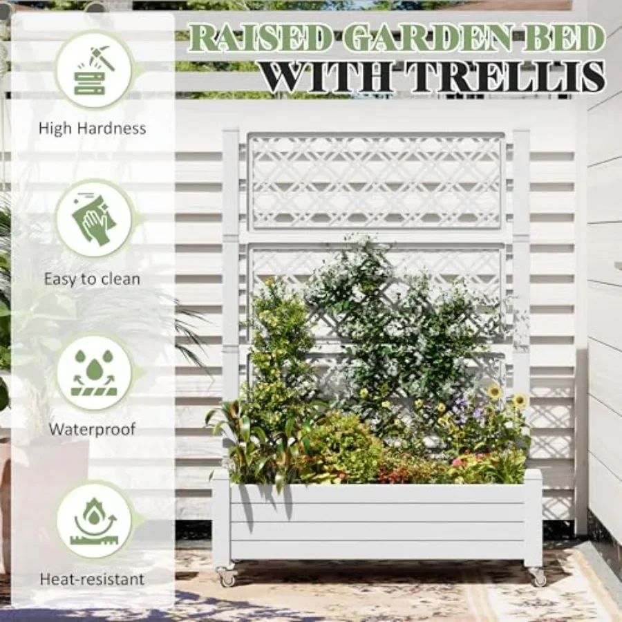 แปลงปลูกแบบยกสูงพร้อมโครงตาข่า - Self-Watering Planter บทวิจารณ์และราคา